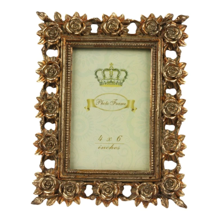 Cornice fotografica 10x15 cm - oro - resina artificiale - rettangolare