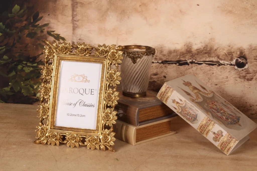 Cornice fotografica 10x15 cm - oro - resina artificiale - rettangolare