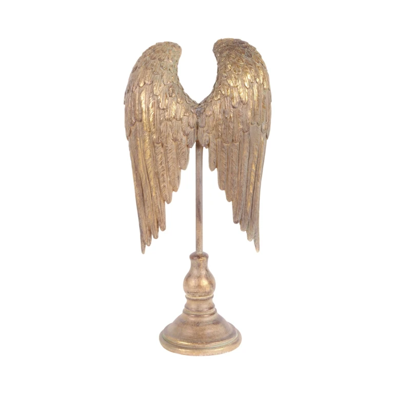 Ali su piedistallo - oro - 51 cm - resina artistica