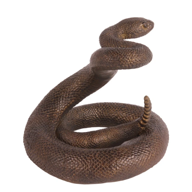 Scultura di serpente - marrone - 21 cm