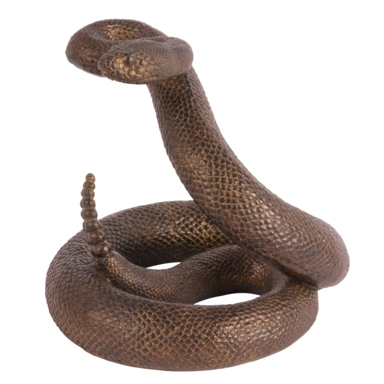 Scultura di serpente - marrone - 21 cm