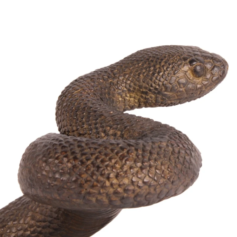Scultura di serpente - marrone - 21 cm