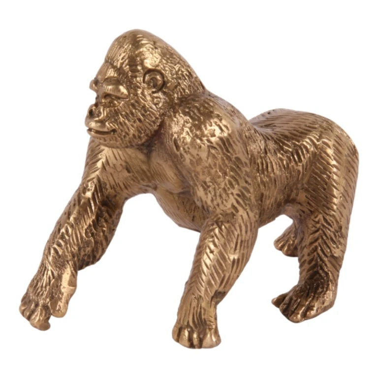 Statua di gorilla - ottone - 11,5 cm