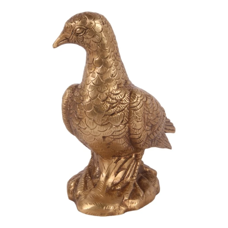 Colomba in ottone - oro - 15 cm