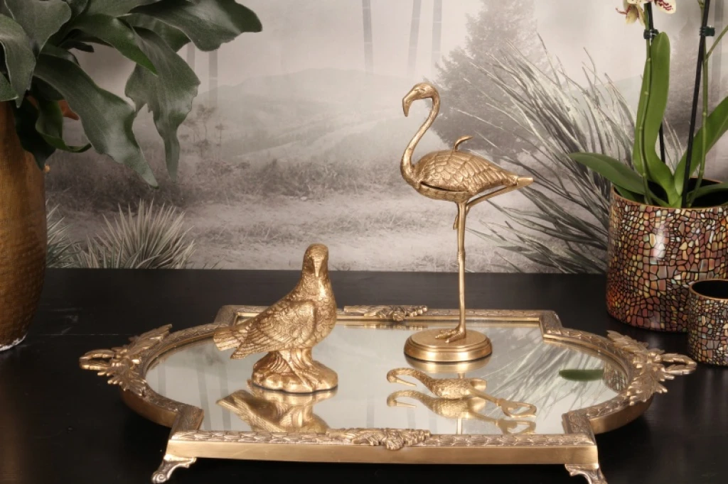 Colomba in ottone - oro - 15 cm