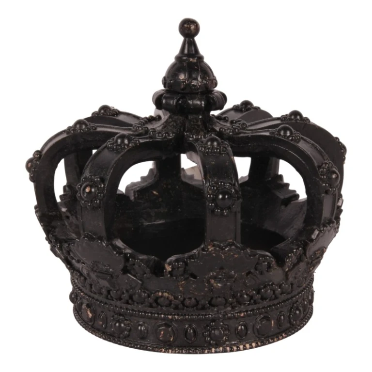 Corona decorativa - nera - 13,2 cm - resina artificiale
