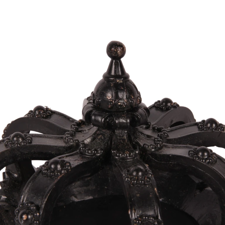 Corona decorativa - nera - 13,2 cm - resina artificiale