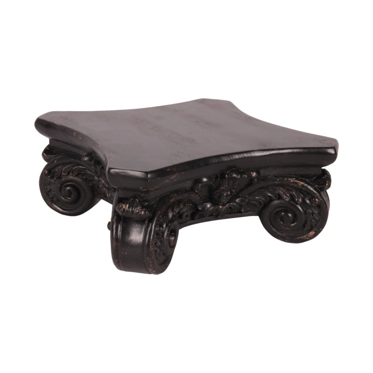 Base decorativa 27 cm - nera - resina artificiale