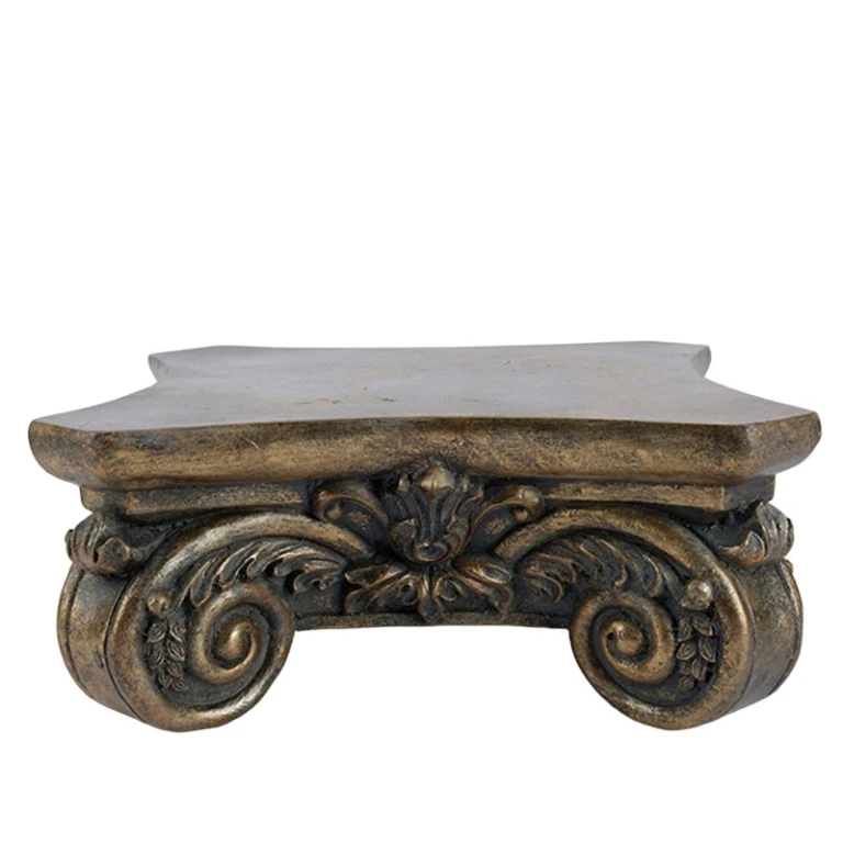 Base decorativa 27 cm - oro - resina artificiale