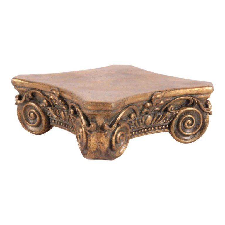 Base decorativa 21 cm - oro - resina artificiale