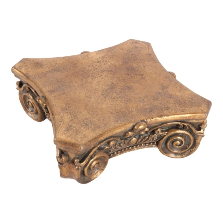 Base decorativa 21 cm - oro - resina artificiale