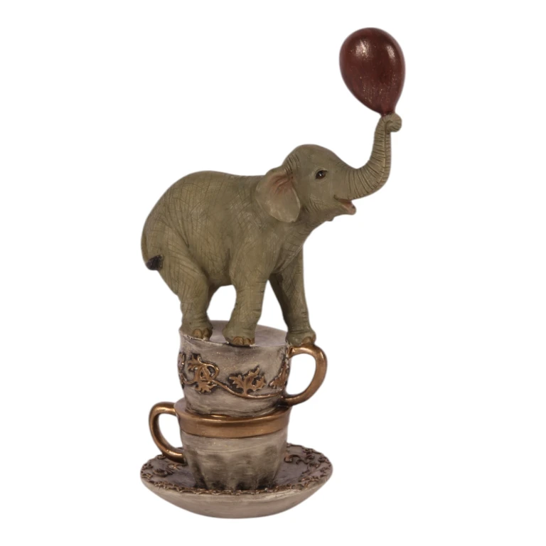 Statua di elefante - marrone - 20 cm