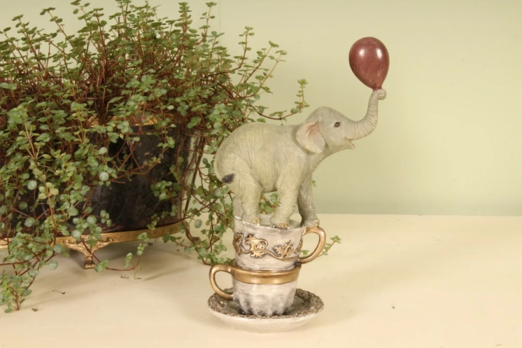 Statua di elefante - marrone - 20 cm