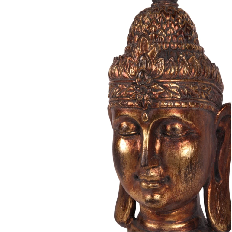 Busto di Buddha - oro - 36,5 cm