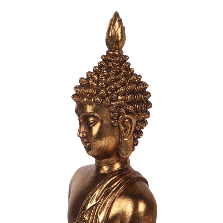 Statua di Buddha - oro - 33 cm - resina artificiale