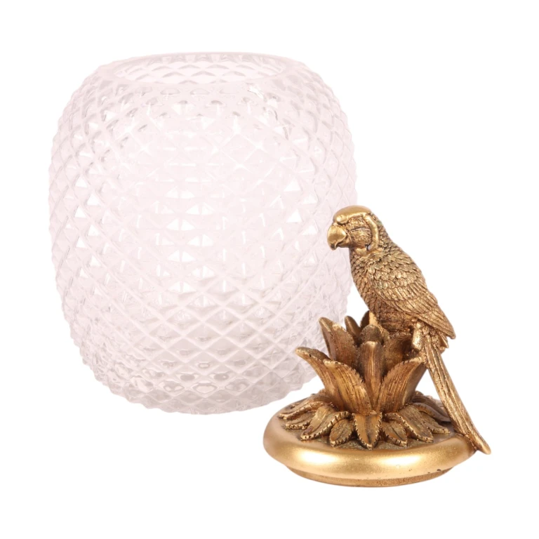 Vaso decorativo Pappagallo - oro - 28,5 cm - 1 pezzo