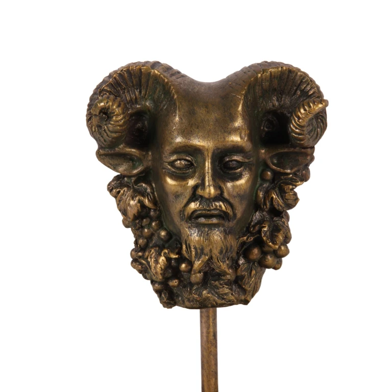 Statua di Bacco con cupola di vetro - oro - 23 cm - resina artistica