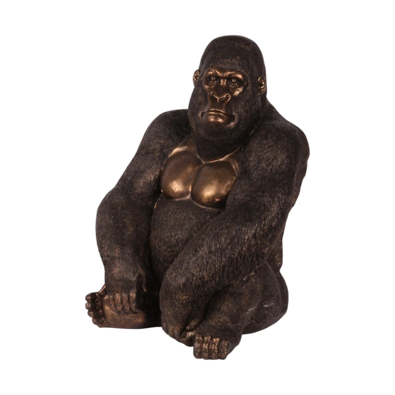 Scultura di gorilla - oro - 61 cm