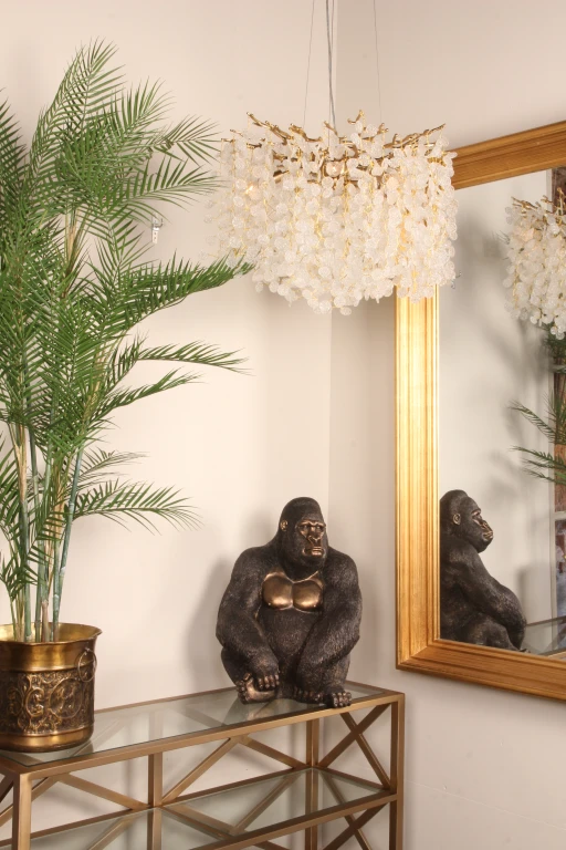 Scultura di gorilla - oro - 61 cm