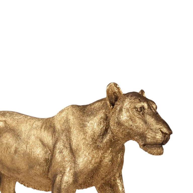 Statua di leone femmina - oro - 124 cm