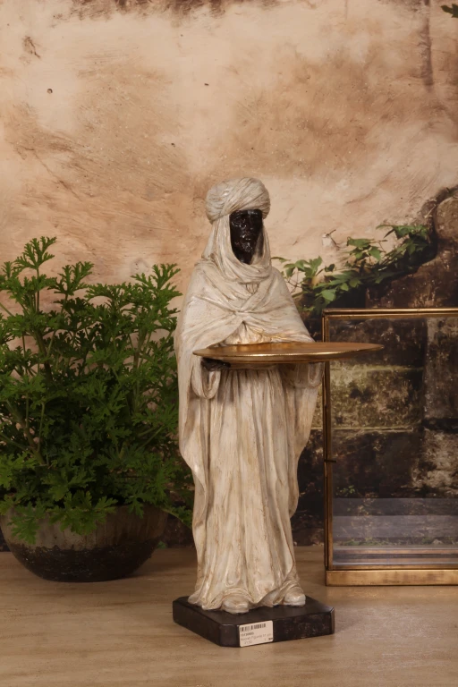 Figura moresca - avorio - 51 cm - resina artificiale