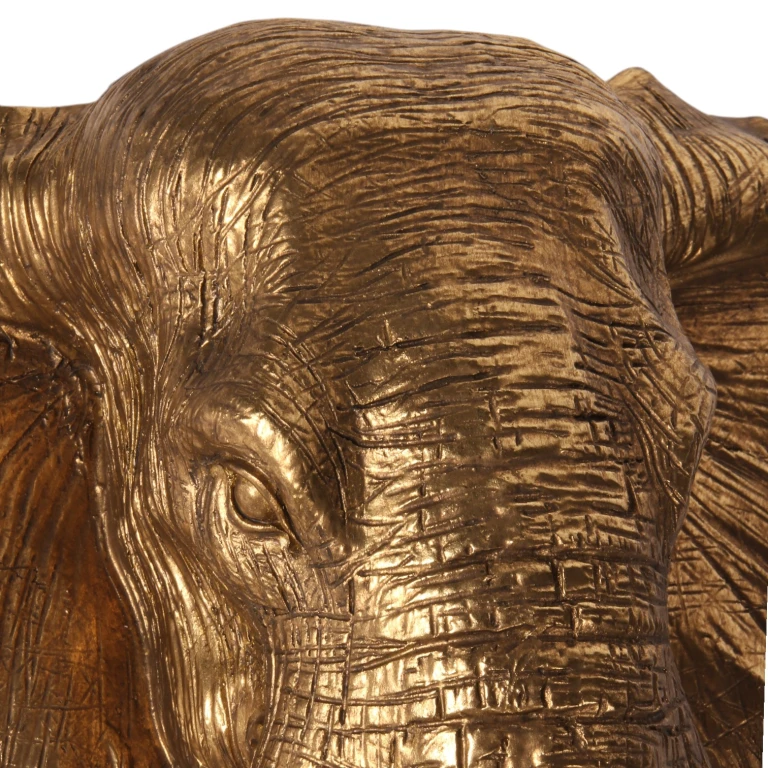 Ornamento da parete Elefante - oro - 23 cm - resina artificiale