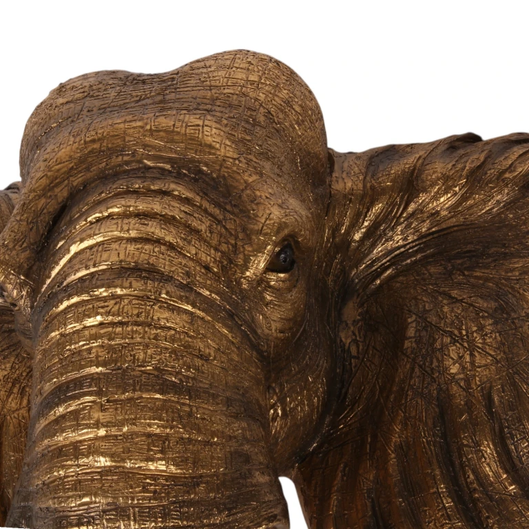 Ornamento da parete Elefante - oro - 61 cm - resina artificiale
