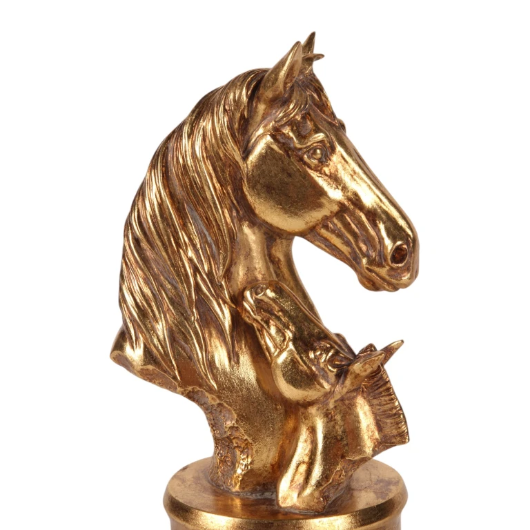 Teste di cavallo dorate - 26,5 cm - 1 pezzo