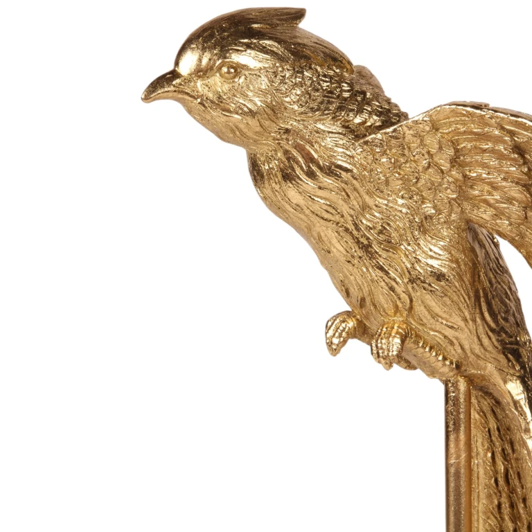 Scultura di uccello su base - oro - 49,5 cm - 1 pezzo