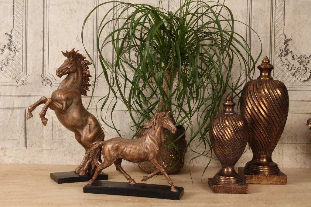 Scultura di cavallo color bronzo - 25 cm