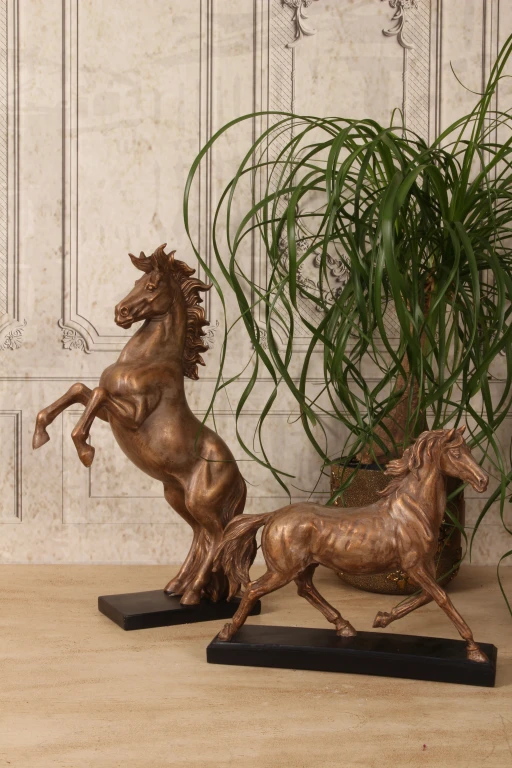 Scultura di cavallo color bronzo - 25 cm
