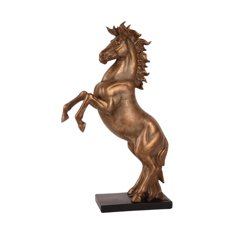Statua di cavallo color bronzo - 43,5 cm