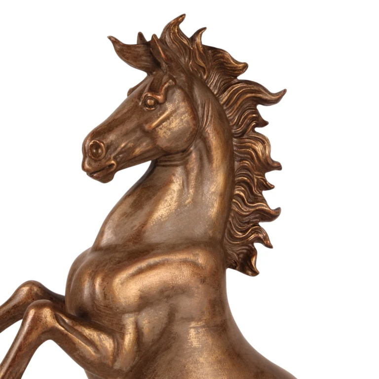 Statua di cavallo color bronzo - 43,5 cm