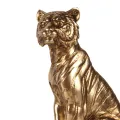 Tijgerbeeld op boeken - goud - 29 cm
