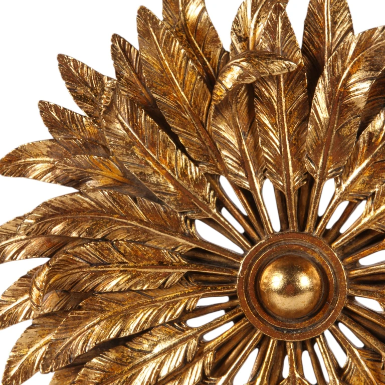 Ornamento Piuma - oro - 36,5 cm - resina artificiale