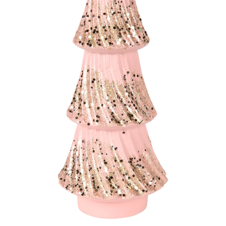 Mini albero di Natale - rosa - 35,5 cm - resina artificiale