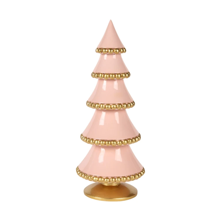 Albero di Natale in miniatura - rosa - 32 cm - resina artificiale