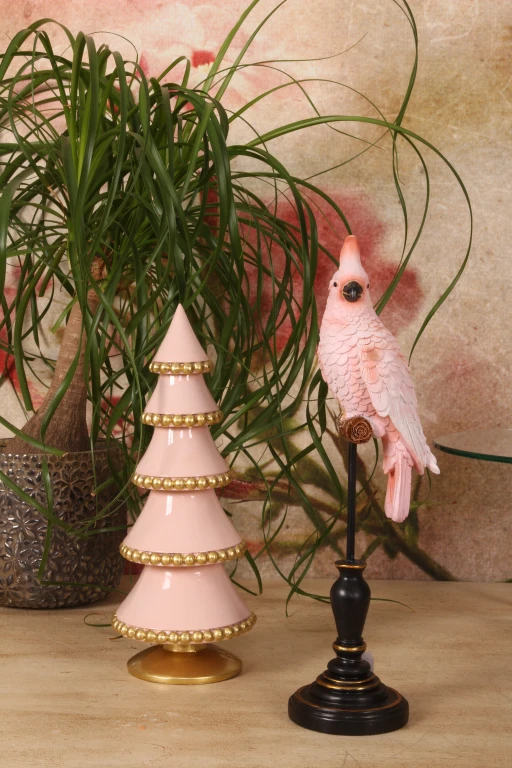 Albero di Natale in miniatura - rosa - 32 cm - resina artificiale