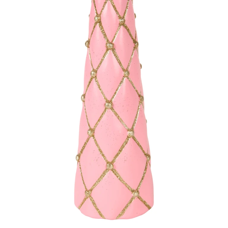 Albero di Natale in miniatura - rosa - 35,5 cm - resina artificiale