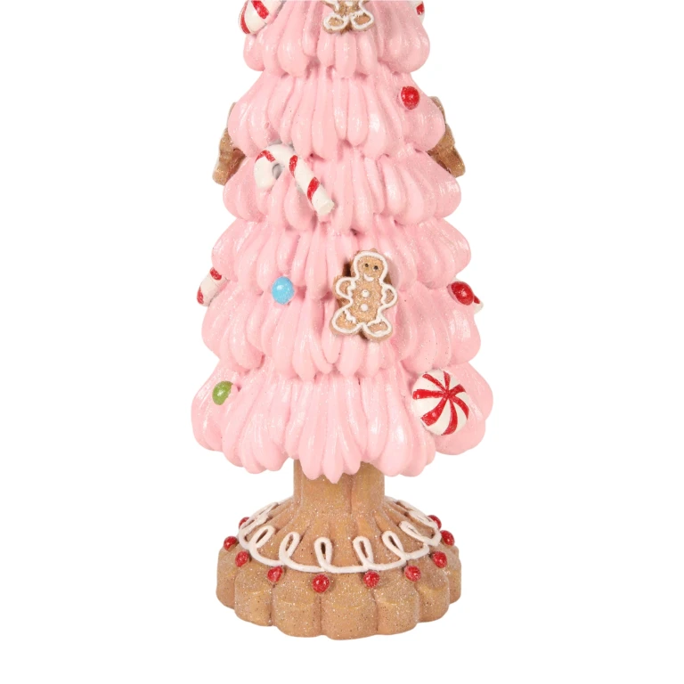 Albero di Natale in miniatura - rosa - 31,5 cm - resina artificiale