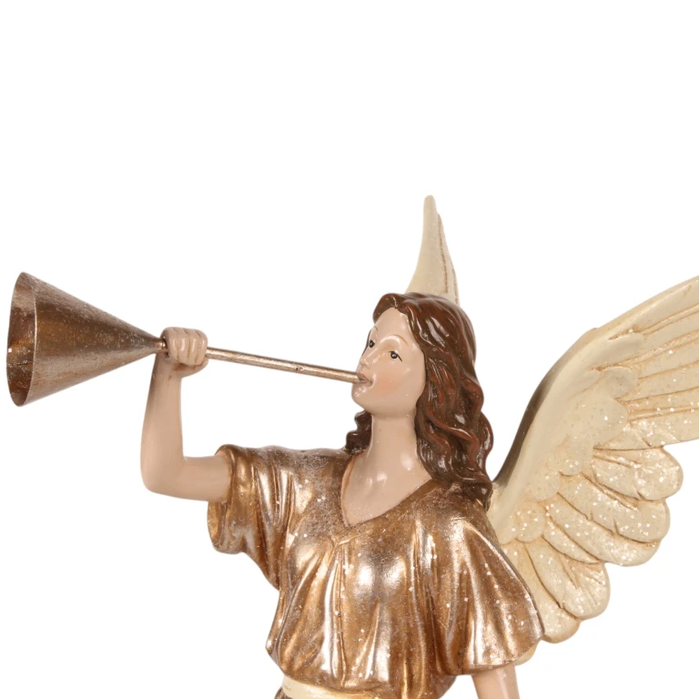 Statua di un angelo - beige - 41 cm - resina artificiale