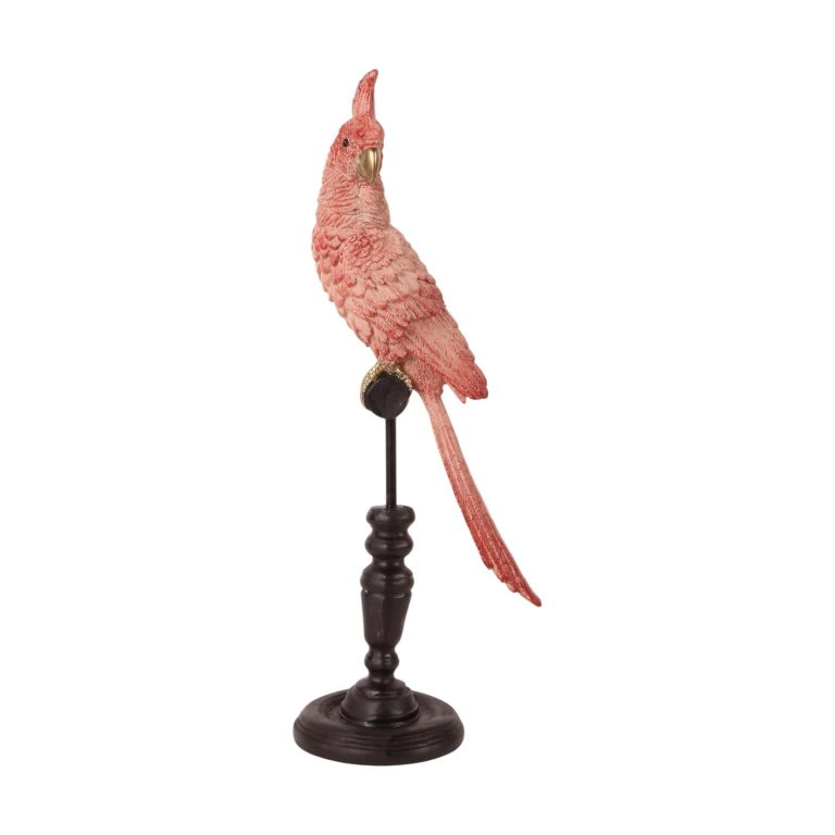 Pappagallo su bastone - rosa - 35 cm