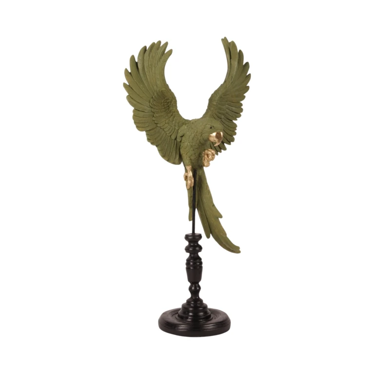 Pappagallo su bastone - verde - 52,5 cm