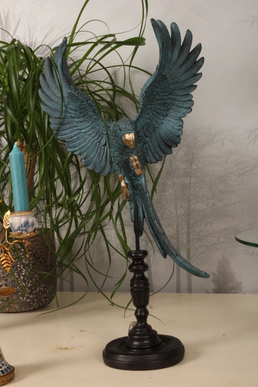 Pappagallo su bastone - blu - 52,5 cm