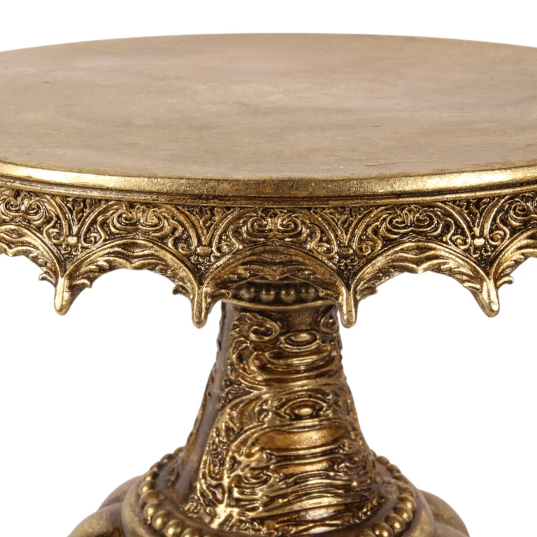 Piatto per torte 30 cm in resina artificiale dorata