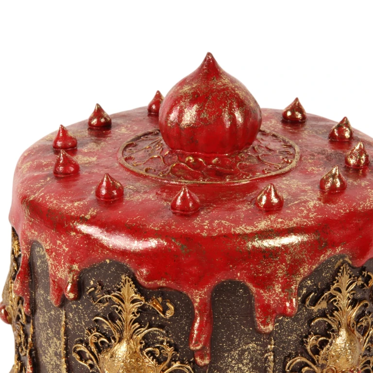 Torta decorativa - marrone - 20 cm - resina artificiale