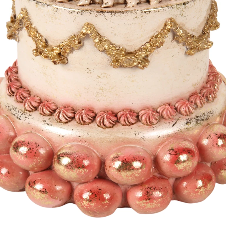 Torta decorativa - rosa - 27,5 cm - resina artificiale