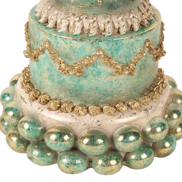Torta decorativa - blu - 27,5 cm - resina artificiale