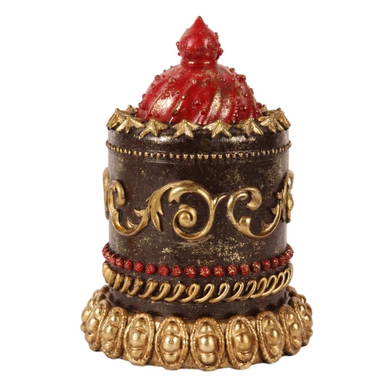 Torta decorativa - marrone - 23 cm - resina artificiale