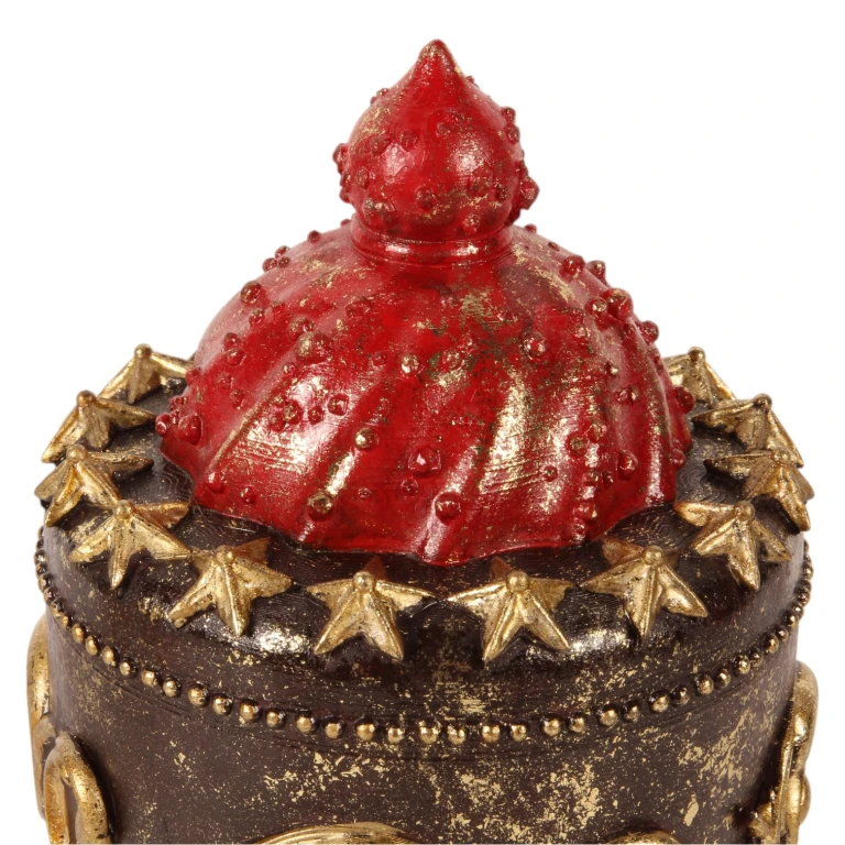 Torta decorativa - marrone - 23 cm - resina artificiale